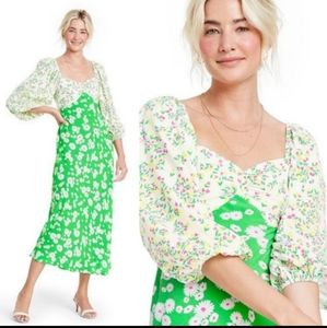 Rixo x Target Daisy Long Sleeve Swing Dress